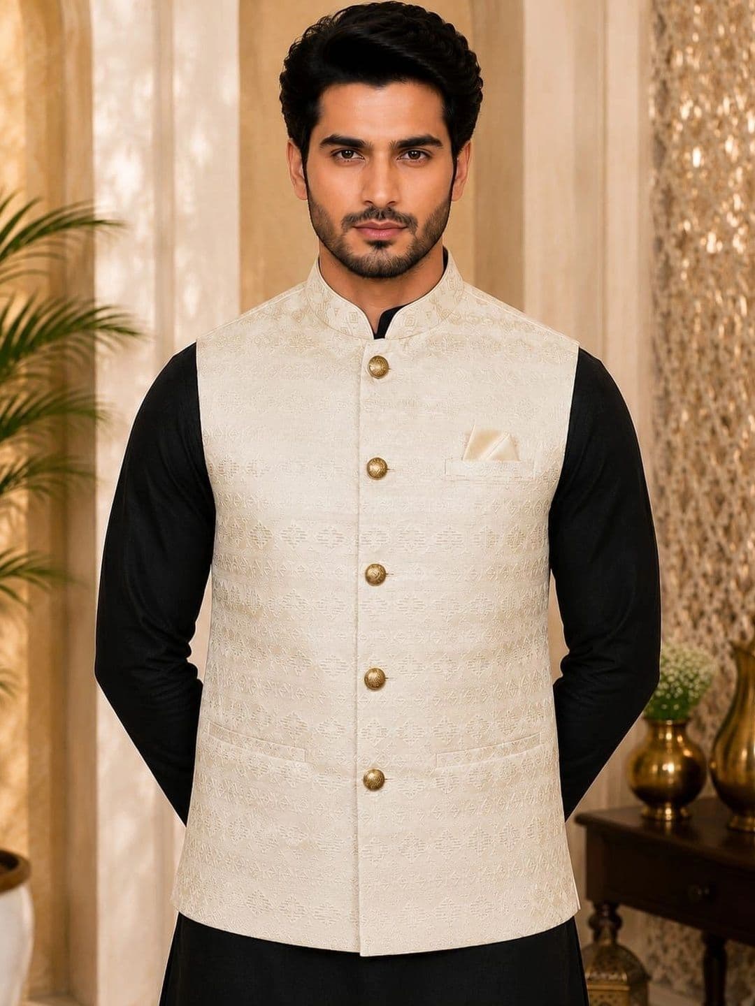 TRENDS OF ETHNIC Mandarin Collar Nehru Jackets - view 1