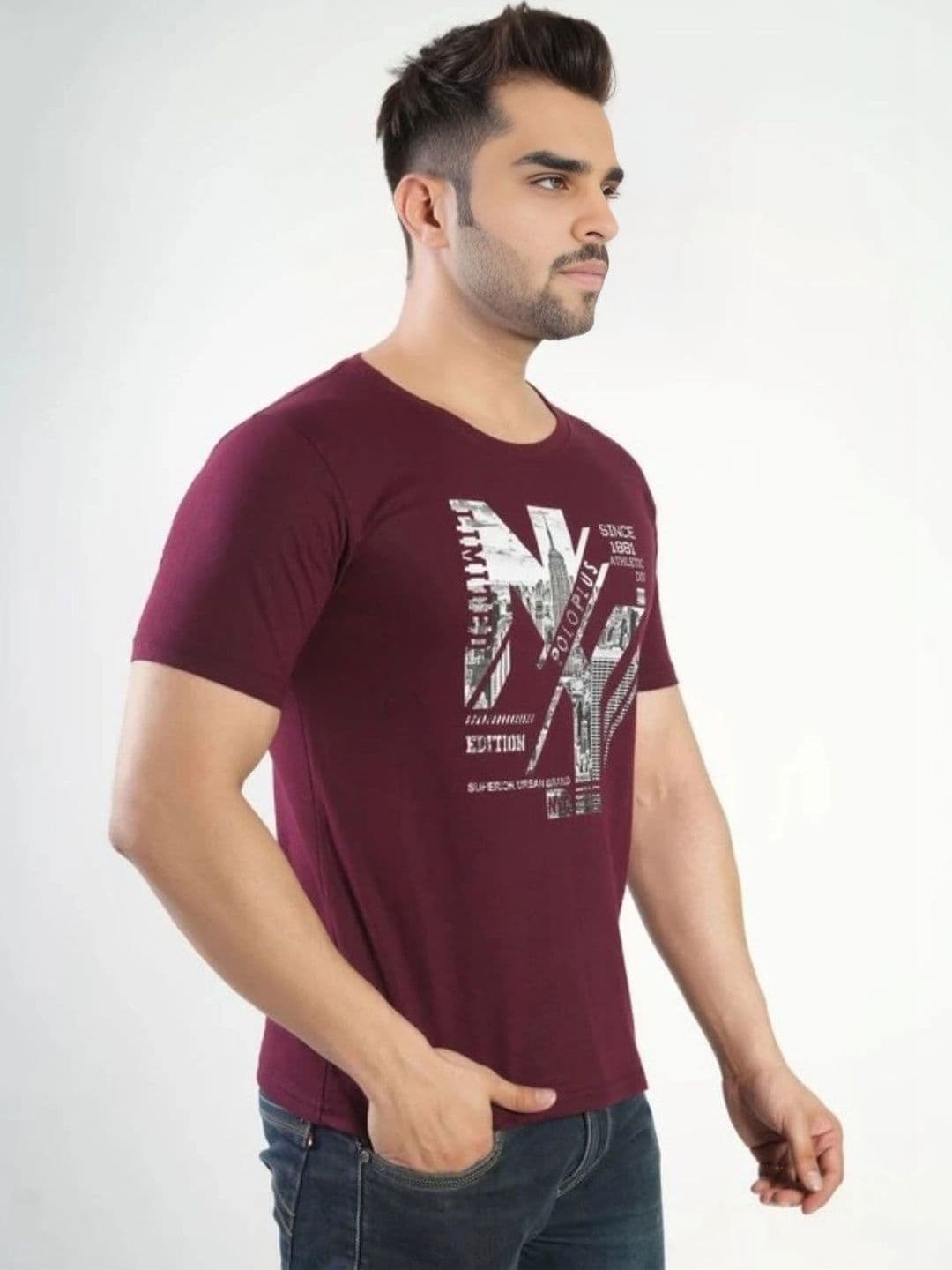 FLORA SHINE Men Printed Bio Finish T-shirt - view 1
