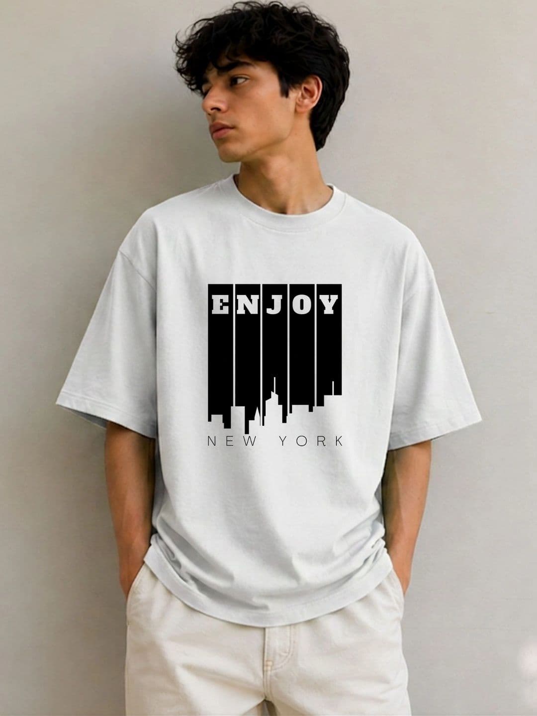 Fashnobic Men Typography Printed Pure Cotton Blend Dri-FIT T-shirt - view 1