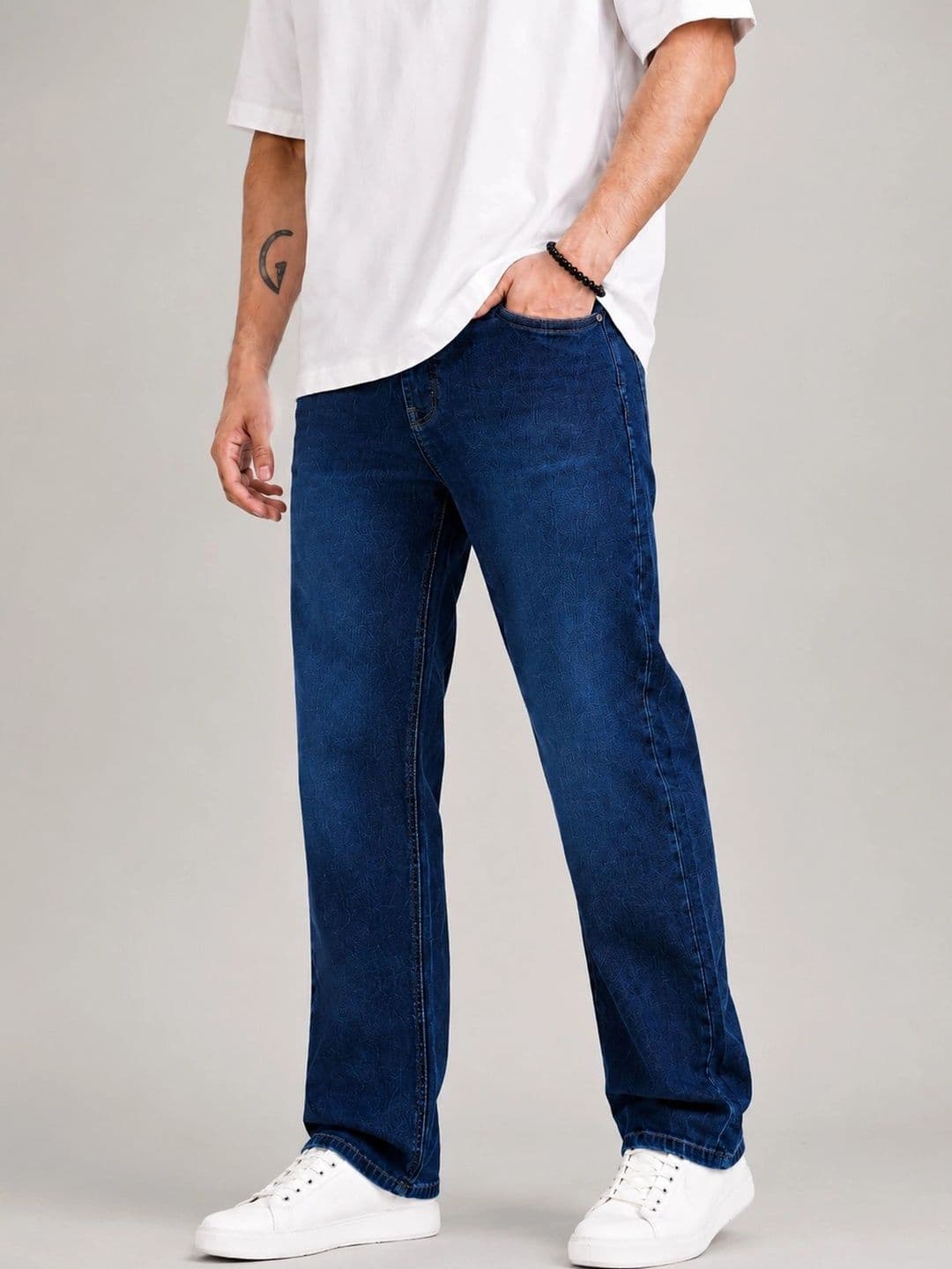 Denimora Men Straight Fit Mid-Rise Stretchable Jeans - view 1