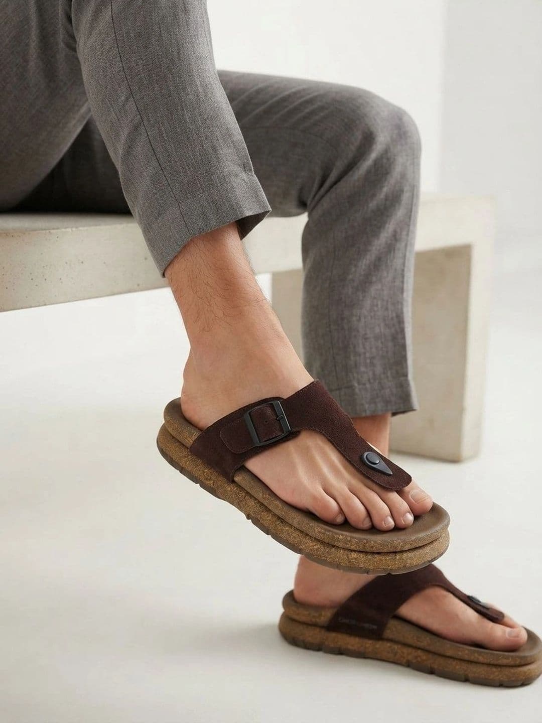 Carlton London Men Leather Comfort Sandals - view 1