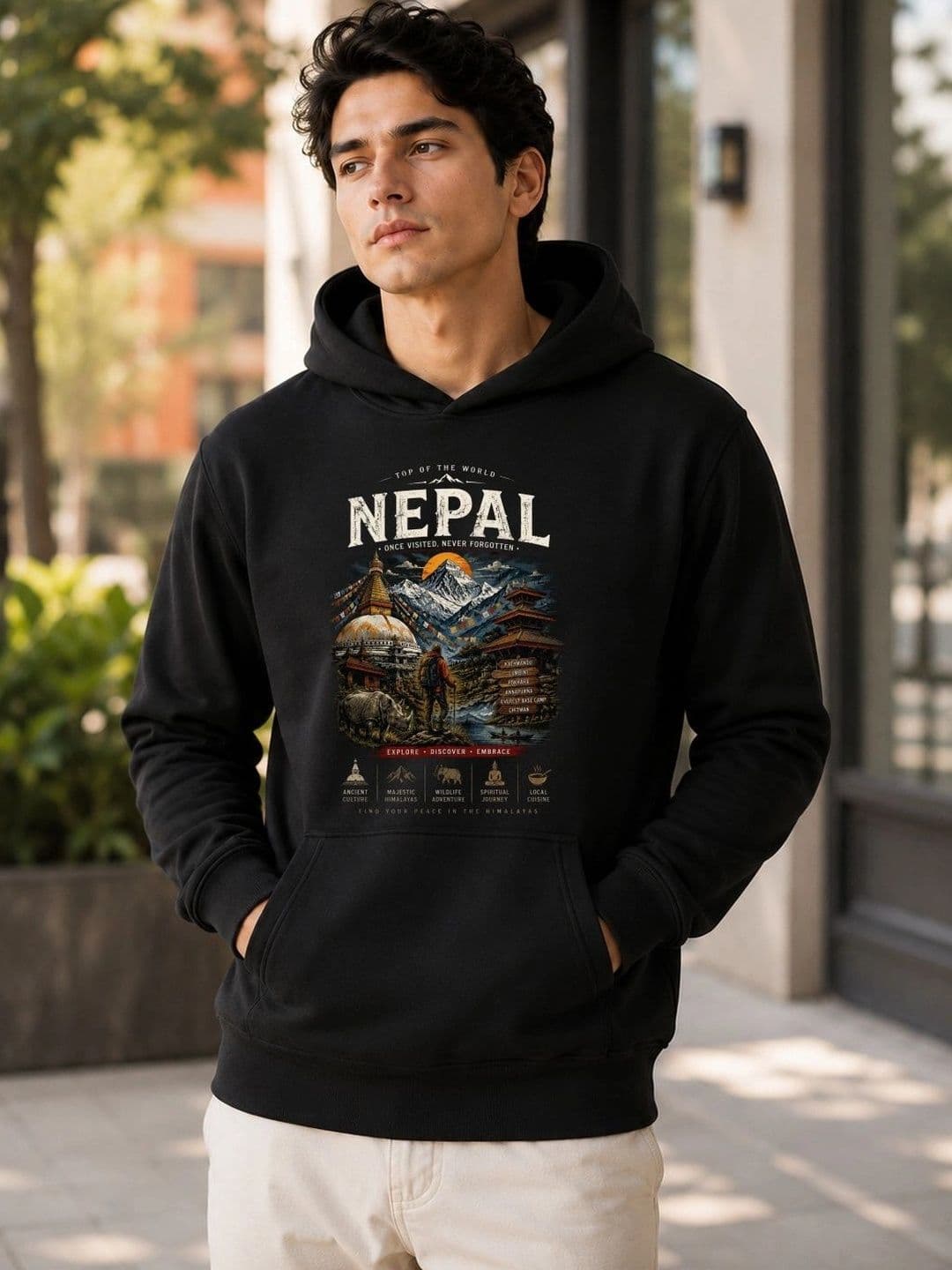 TRENDIFYTEEZ Men Printed Hooded Sweatshirt - view 1