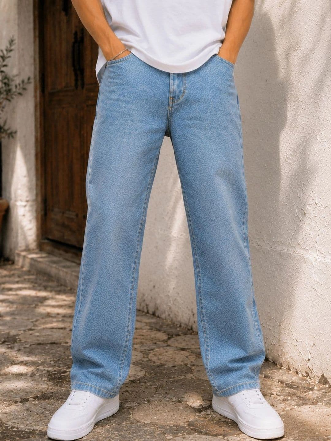 DENIM LIFE Men Classic Straight Fit Mid-Rise Stretchable Jeans - view 1