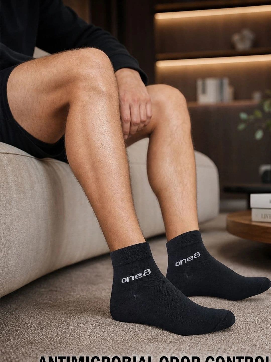 One8 Men Cotton Assorted Ankle Length Socks - view 1