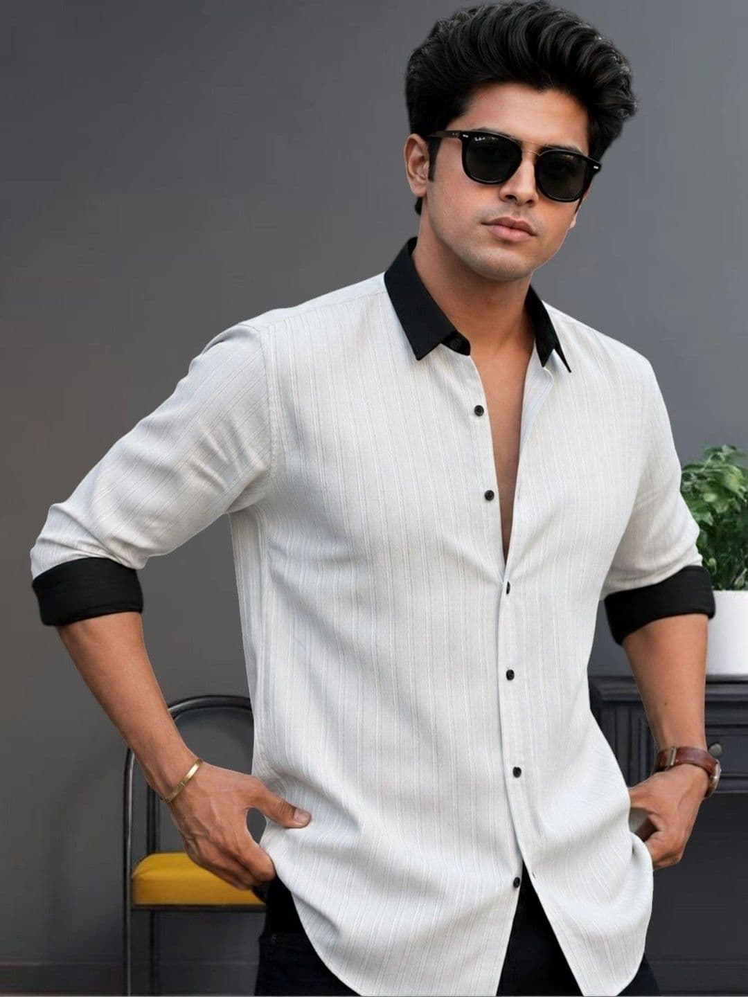 Zans and mens Men Standard Striped Casual Shirt - view 1