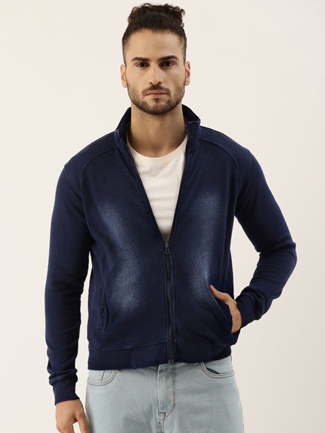 CAHOOT Men Blue Solid Windcheater Denim Jacket - view 1