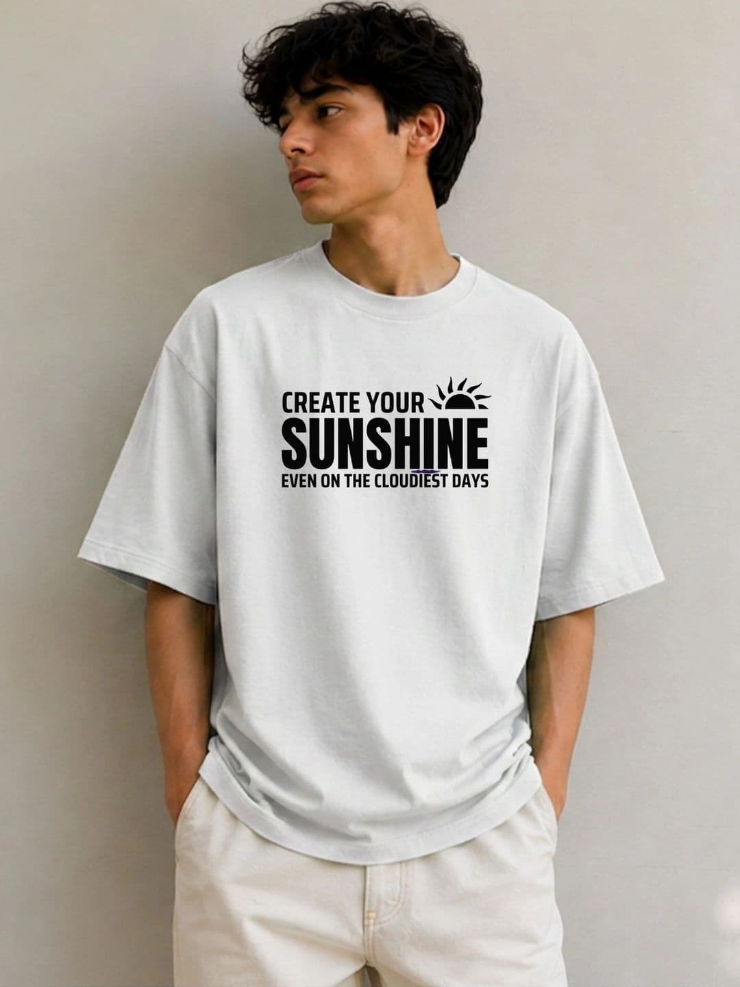 Fashnobic Men Typography Printed Pure Cotton Blend Dri-FIT T-shirt - view 1