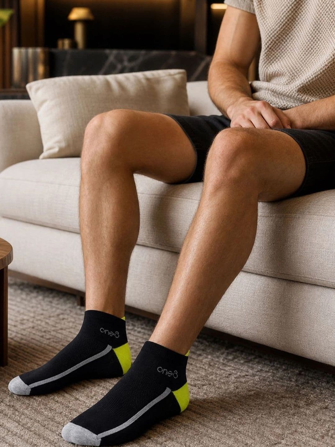 One8 Men Pack of 3 Low Ankle Cotton Socks HEIQ Anti-Odour Soft & Breathable Sock - view 1