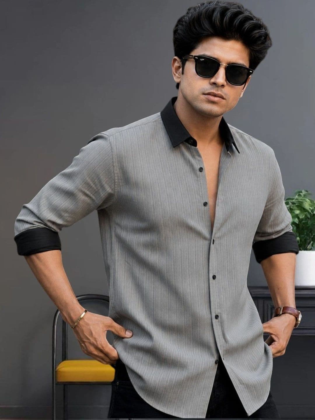Zans and mens Men Standard Striped Casual Shirt - view 1