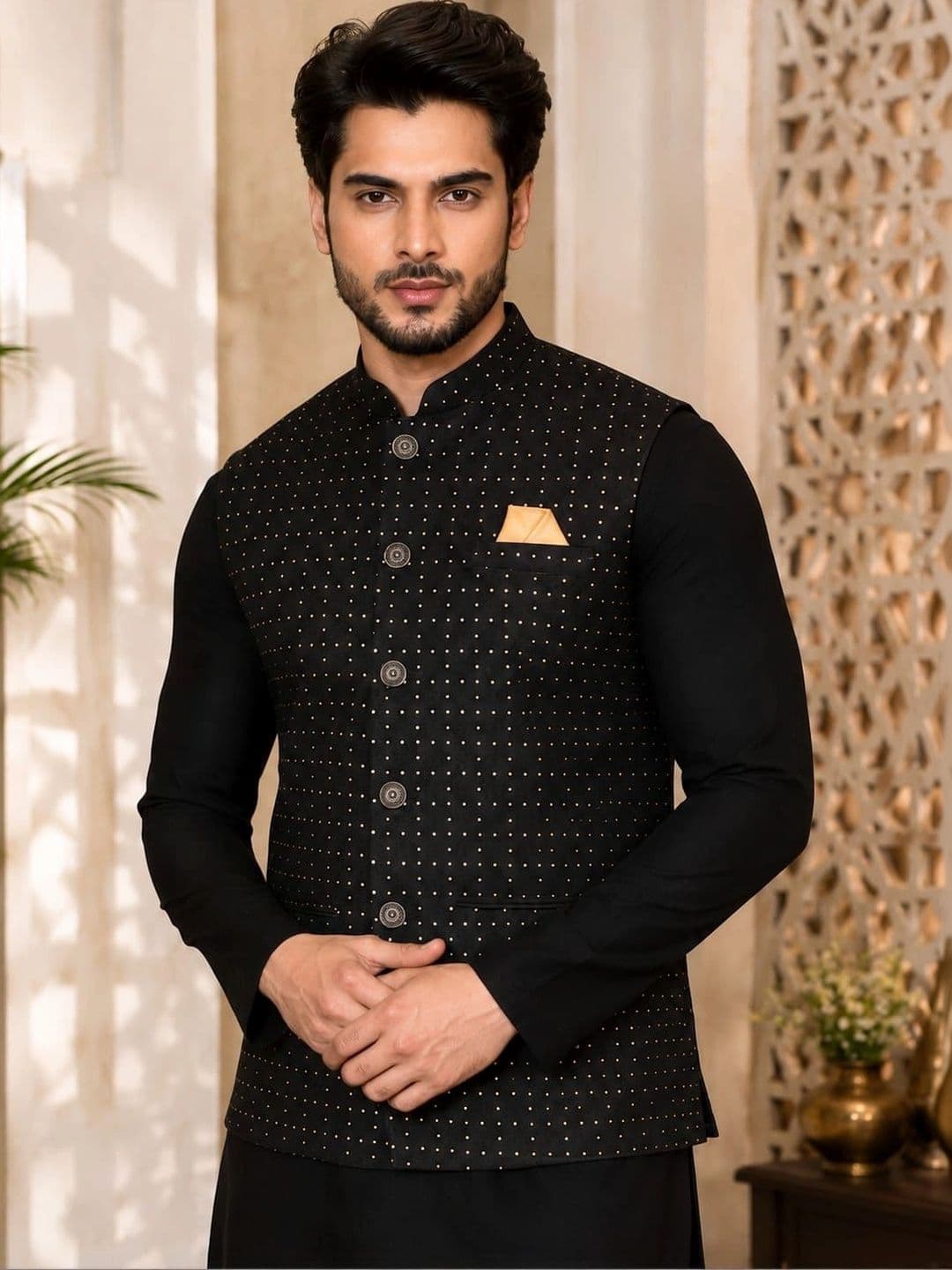 TRENDS OF ETHNIC Mandarin Collar Nehru Jackets - view 1