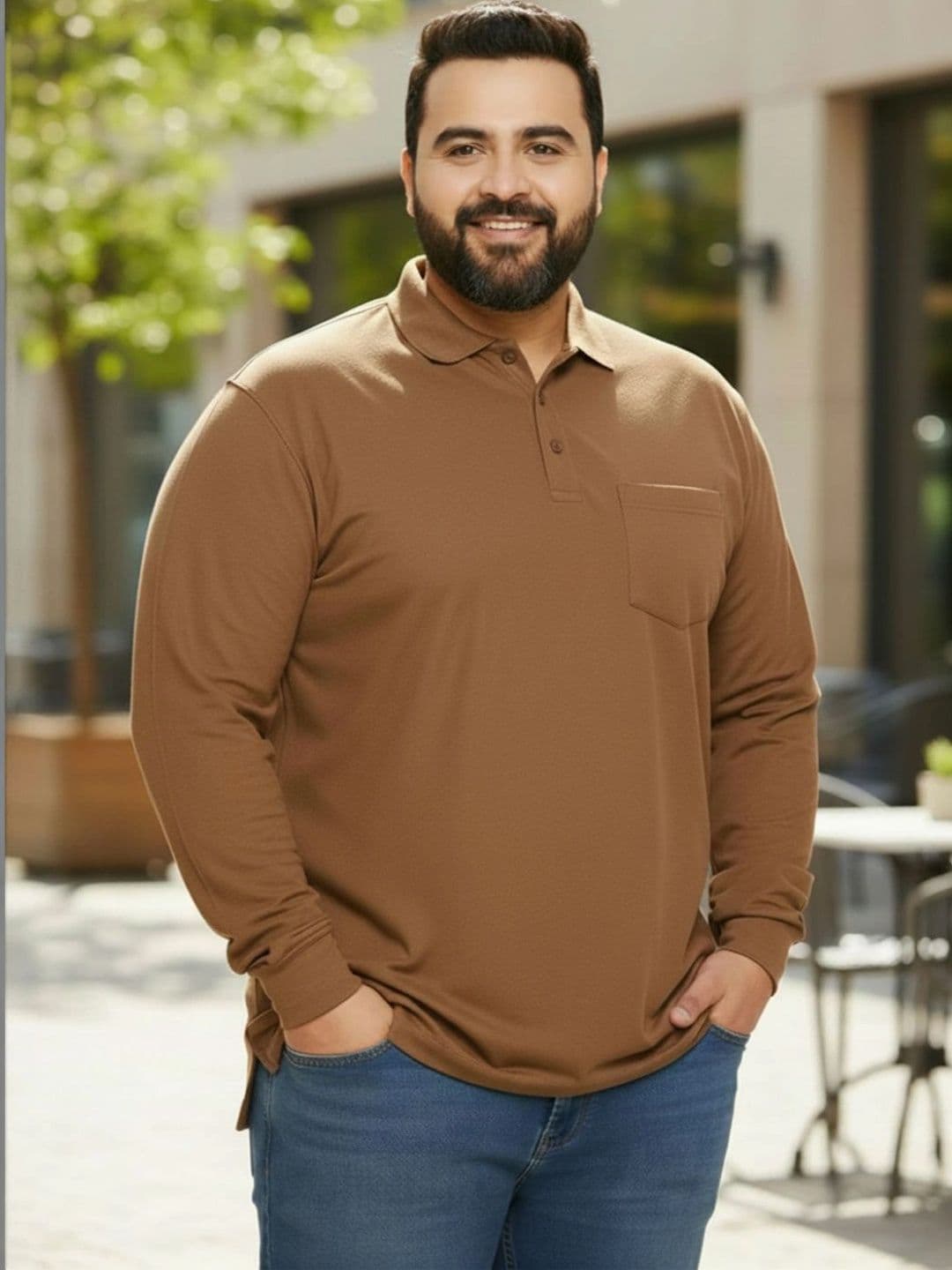 Roadster Men Polo Collar Pockets T-shirt - view 1