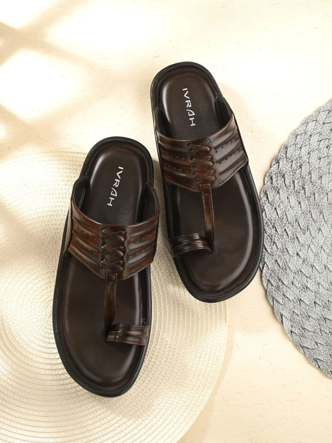 IVRAH Men Brown Comfort Sandals - view 1