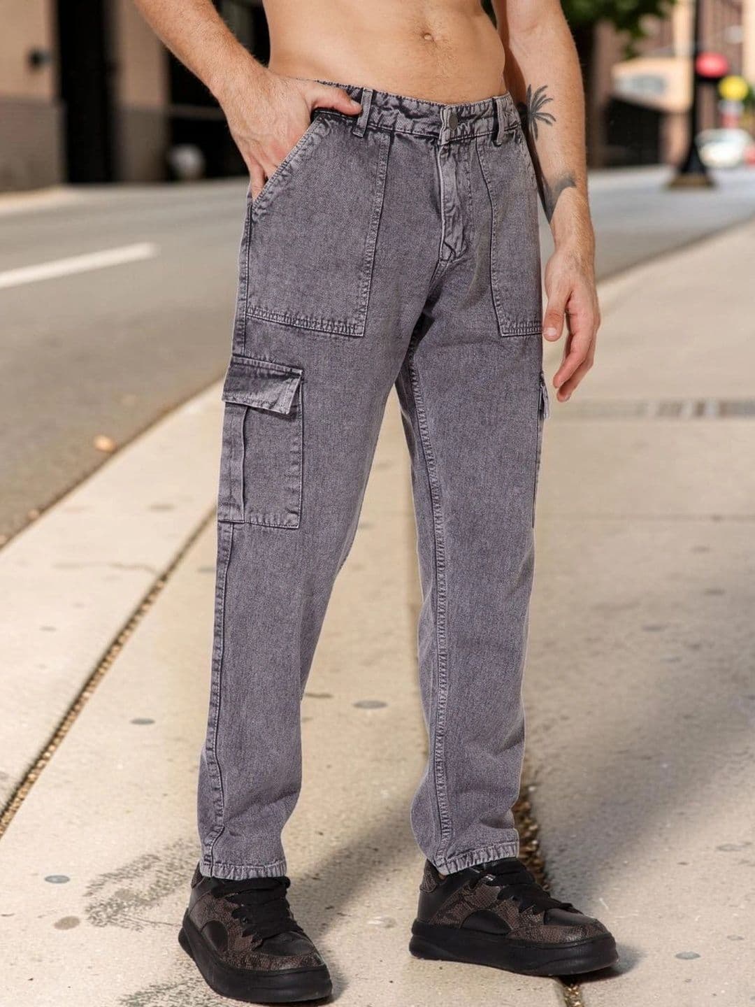 STUDIO NEXX Men Loose Relaxed Fit Mid-Rise Jeans - view 1