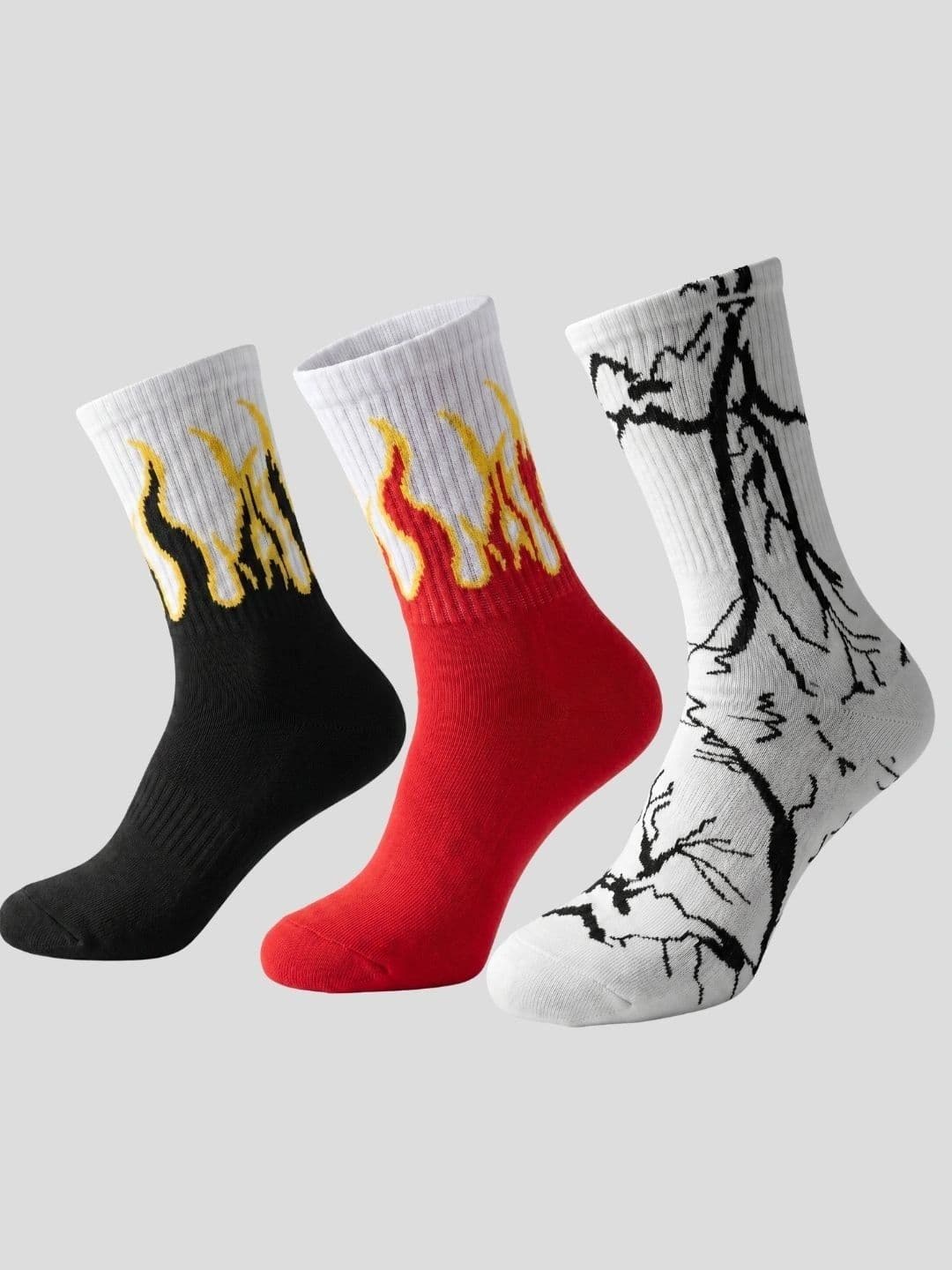 Moda Rapido Men Pack of 3 Cotton Blend Patterned Above Ankle Socks - view 1
