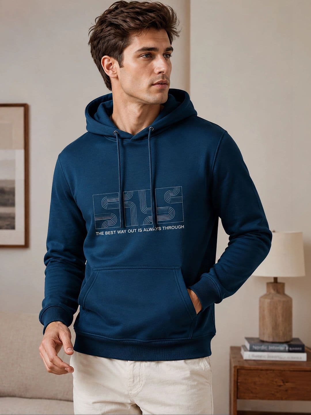 ATIGIANO Men Printed Hooded Sweatshirt - view 1