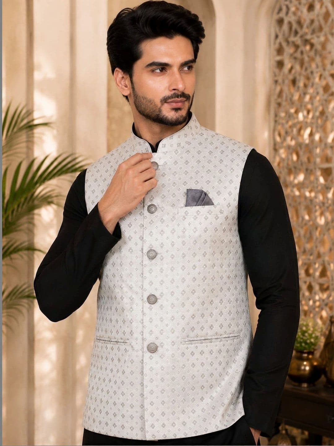 TRENDS OF ETHNIC Mandarin Collar Nehru Jackets - view 1