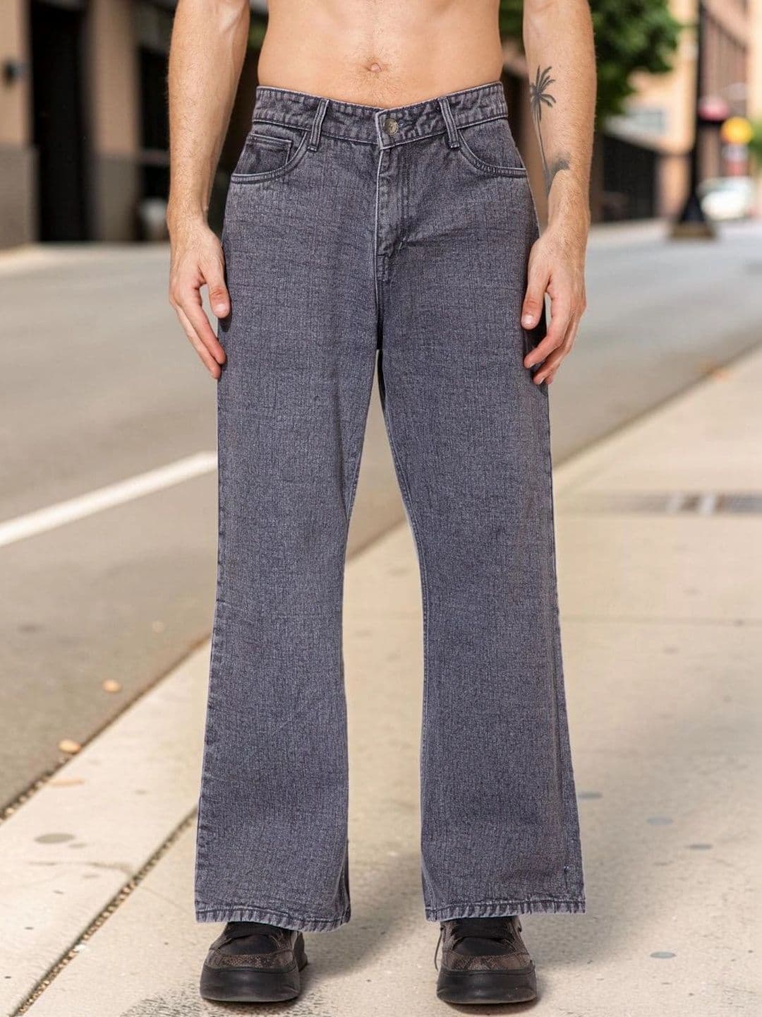 STUDIO NEXX Men Wide Leg Mid-Rise Jeans - view 1