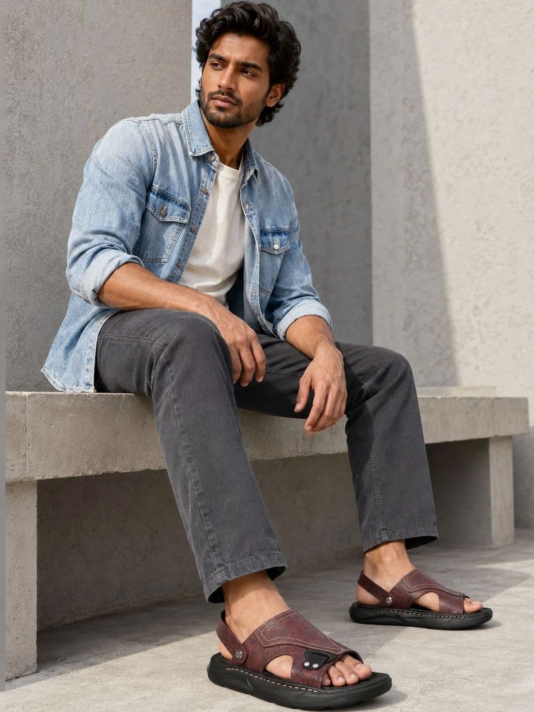 Roadster Men Suede Comfort Sandals - view 1