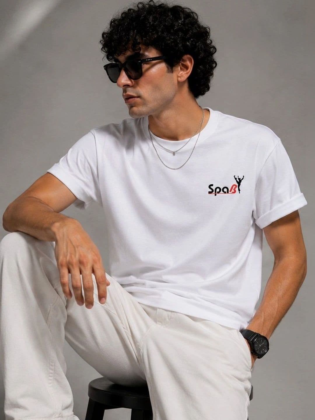 SPAB Men Typography Printed Fresh Foam Slim Fit T-shirt - view 1