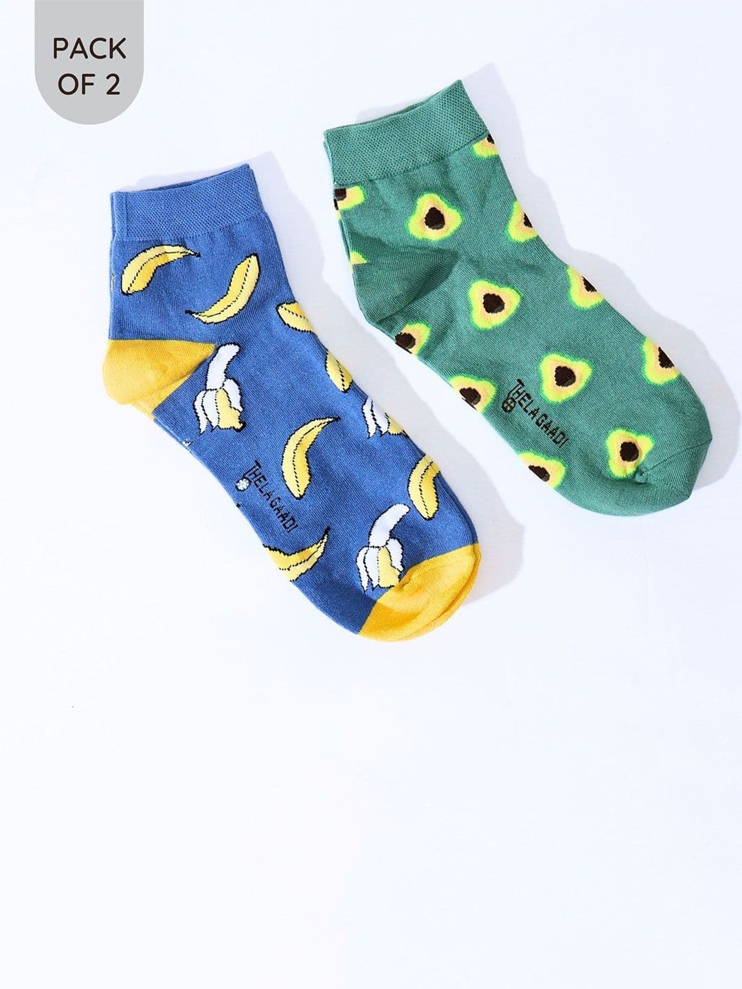 Thela Gaadi Pack Of 2 Unisex Fruits Pattern Ankle-Length Socks - view 1