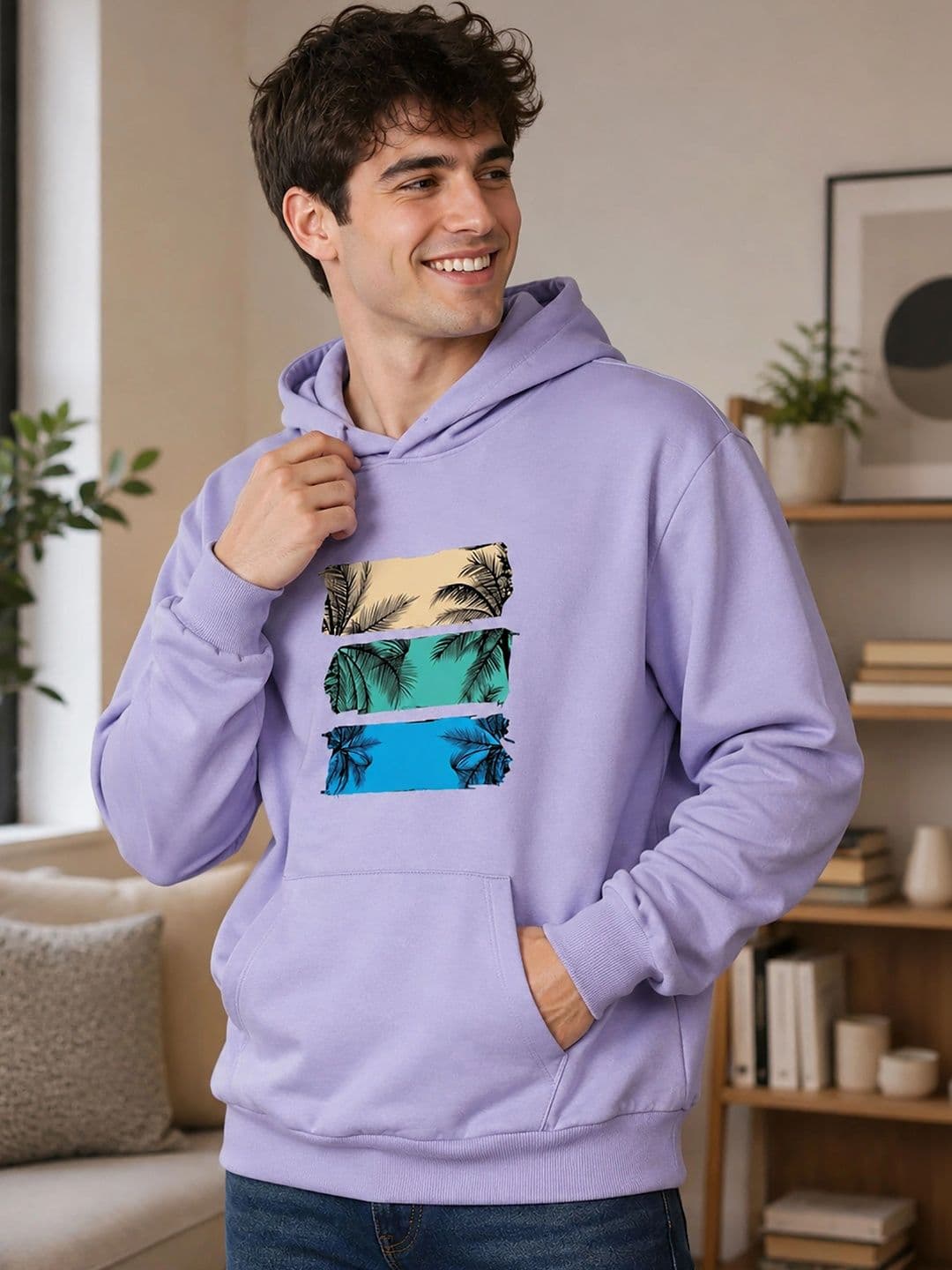 ATIGIANO Men Printed Hooded Sweatshirt - view 1