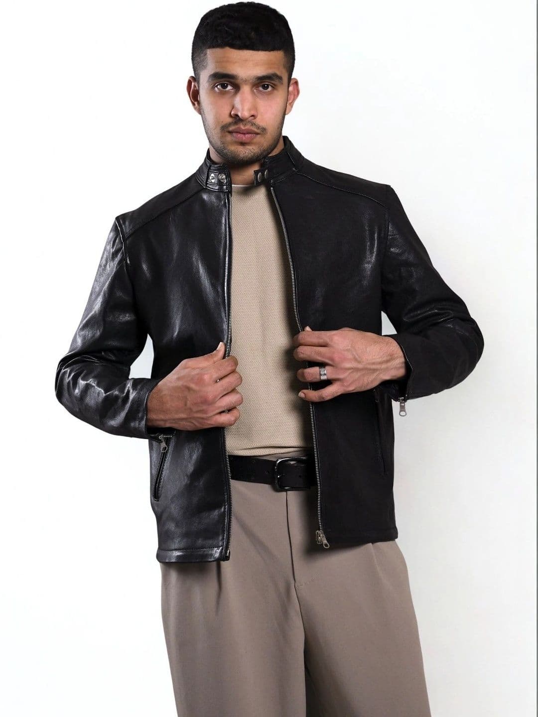 Bellish Men Leather Leather Jacket - view 1