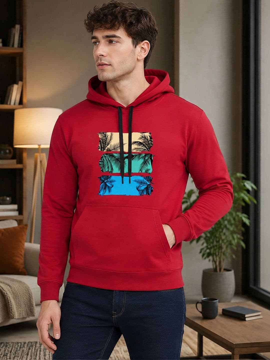 ATIGIANO Men Printed Hooded Sweatshirt - view 1