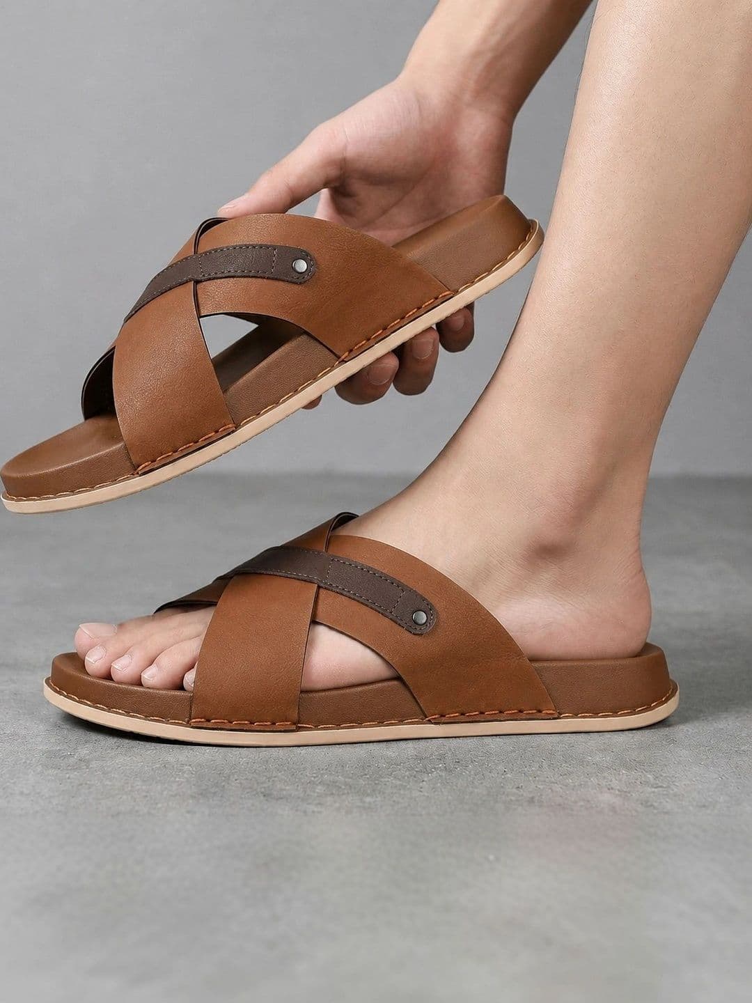 Robbie Jones Men PU Comfort Sandals - view 1