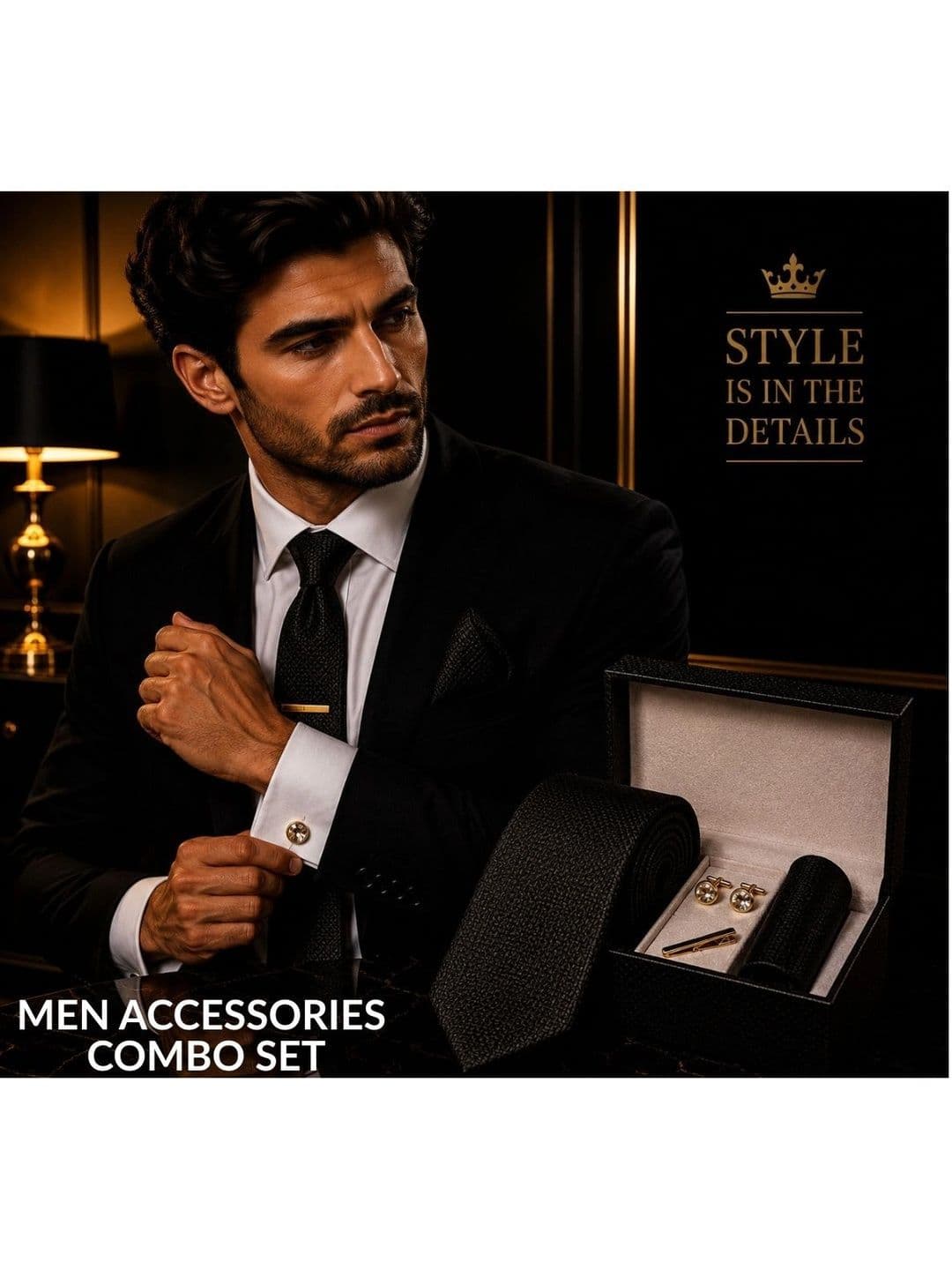 ZITTI Men Standard Tie & Cufflinks - view 1