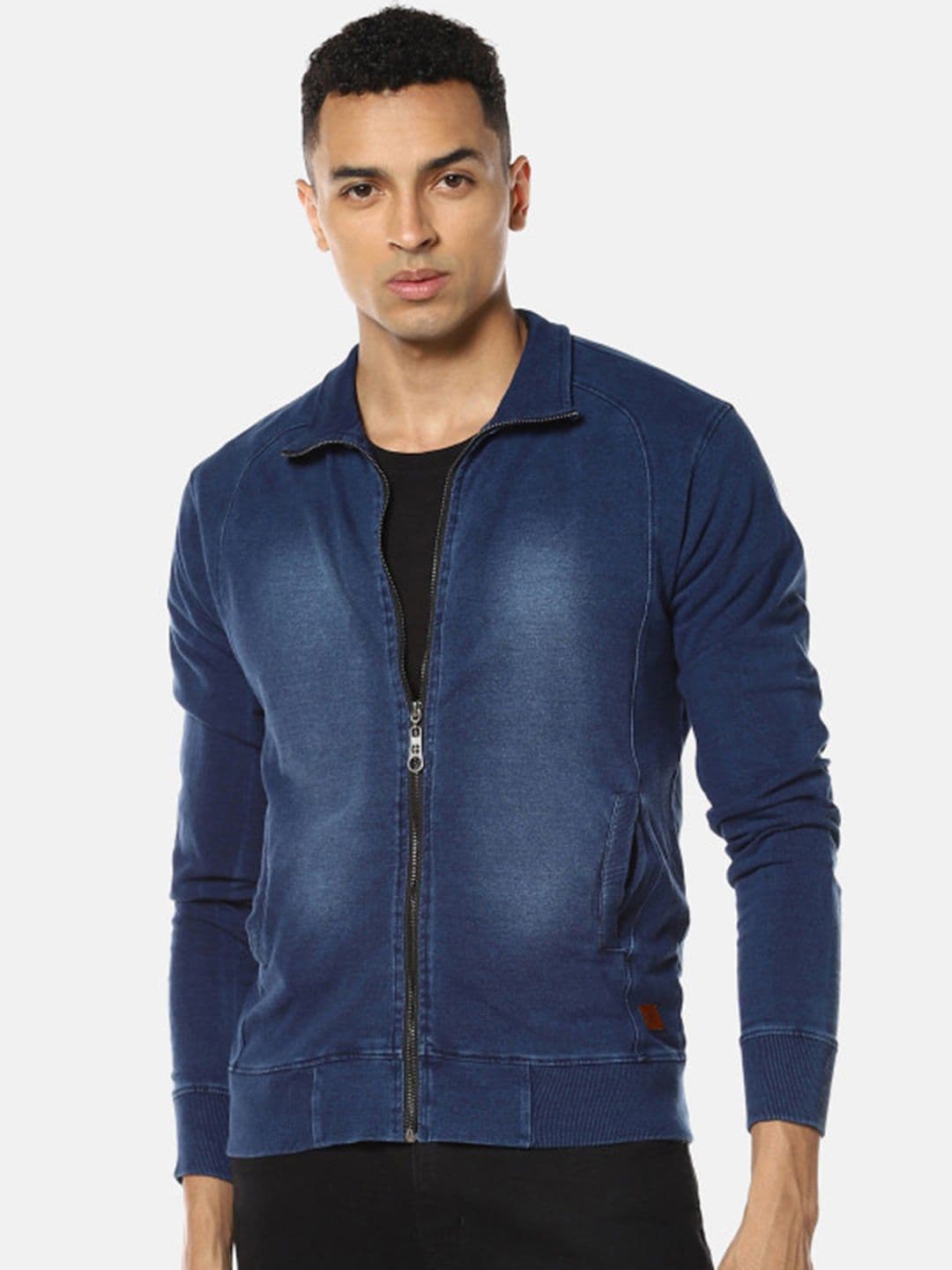 CAHOOT Men Blue Solid Denim Jacket - view 1