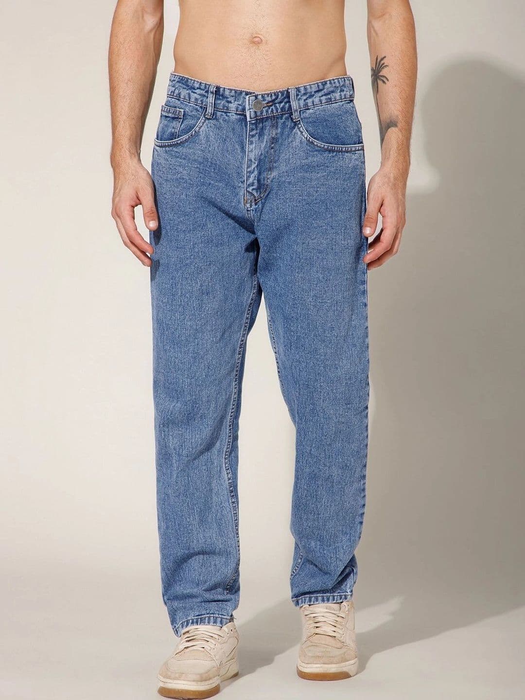STUDIO NEXX Men Loose Relaxed Fit Mid-Rise Jeans - view 1