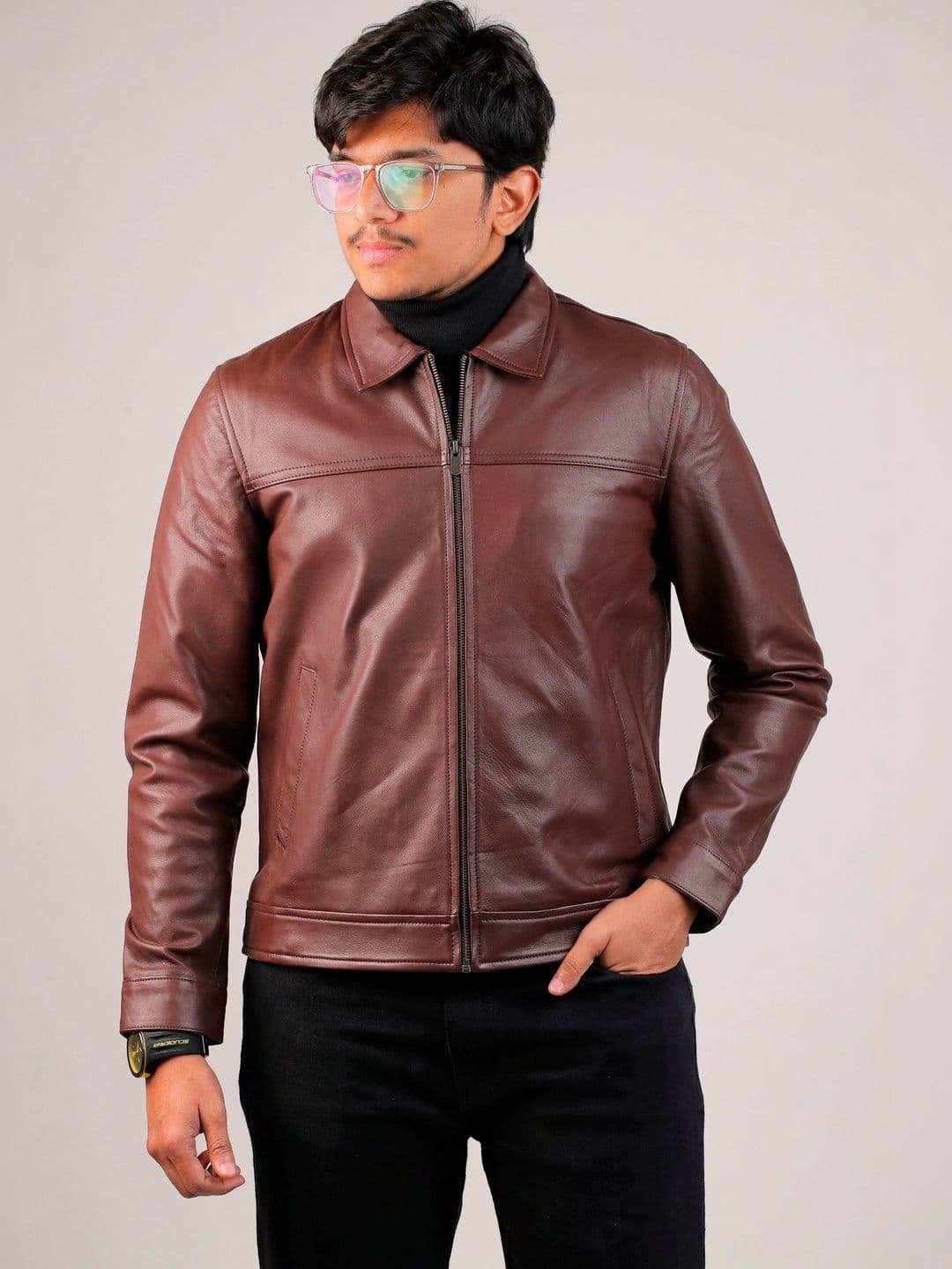 Bellish Men Leather Leather Jacket - view 1