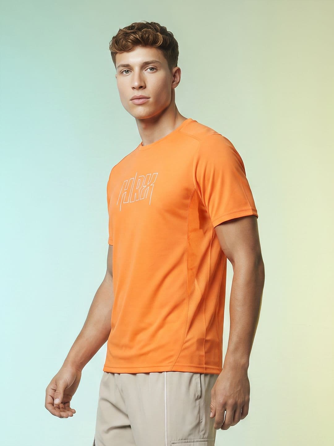 HRX by Hrithik Roshan Brand Logo Printed Rapid-Dry Training T-shirt - view 1