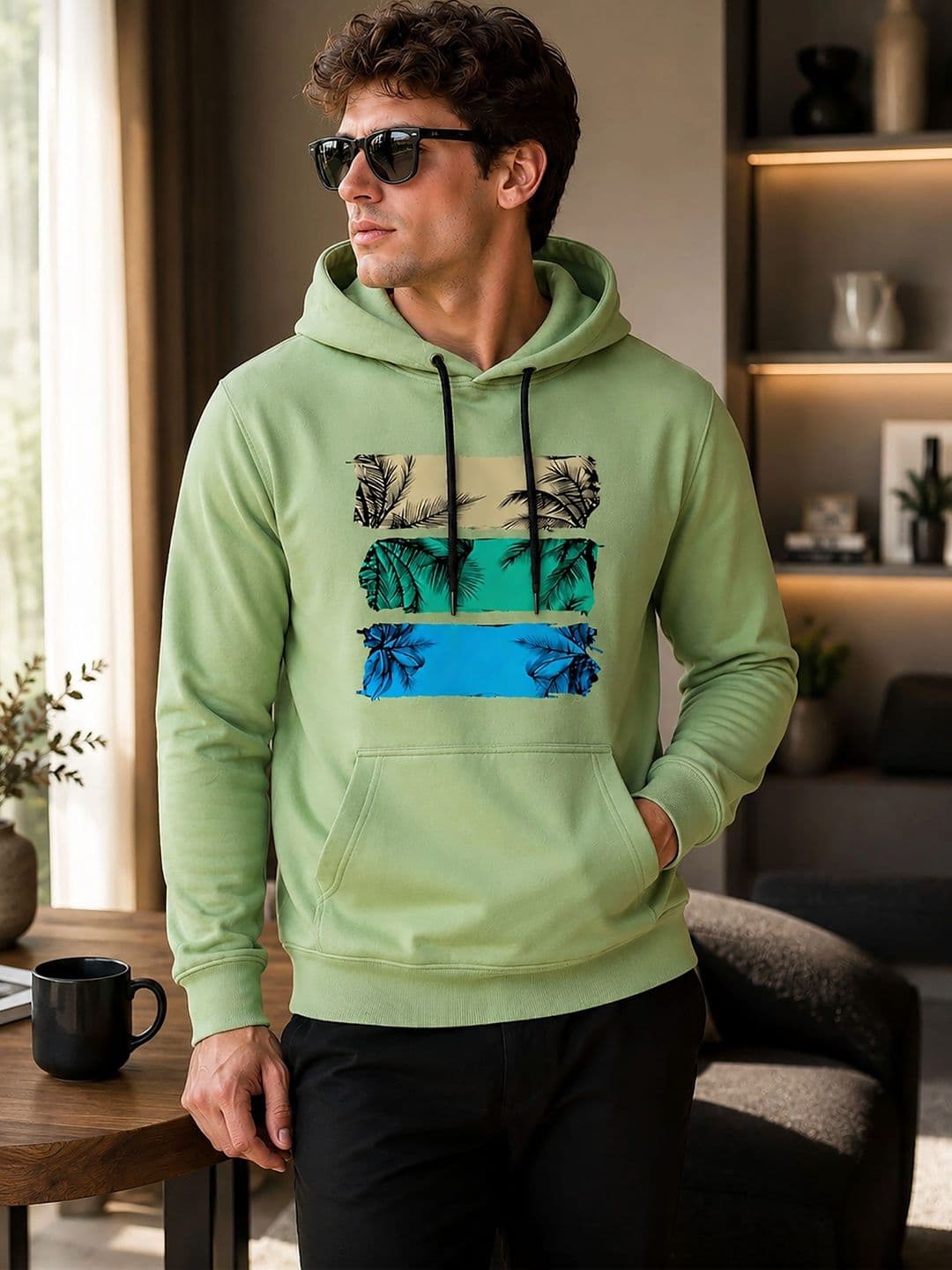 ATIGIANO Men Printed Hooded Sweatshirt - view 1