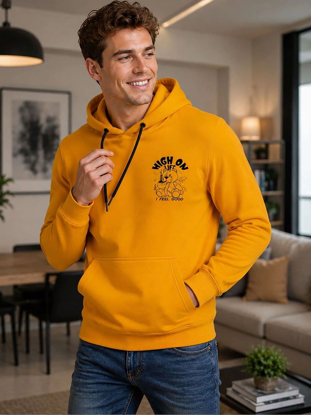 ATIGIANO Men Printed Hooded Sweatshirt - view 1