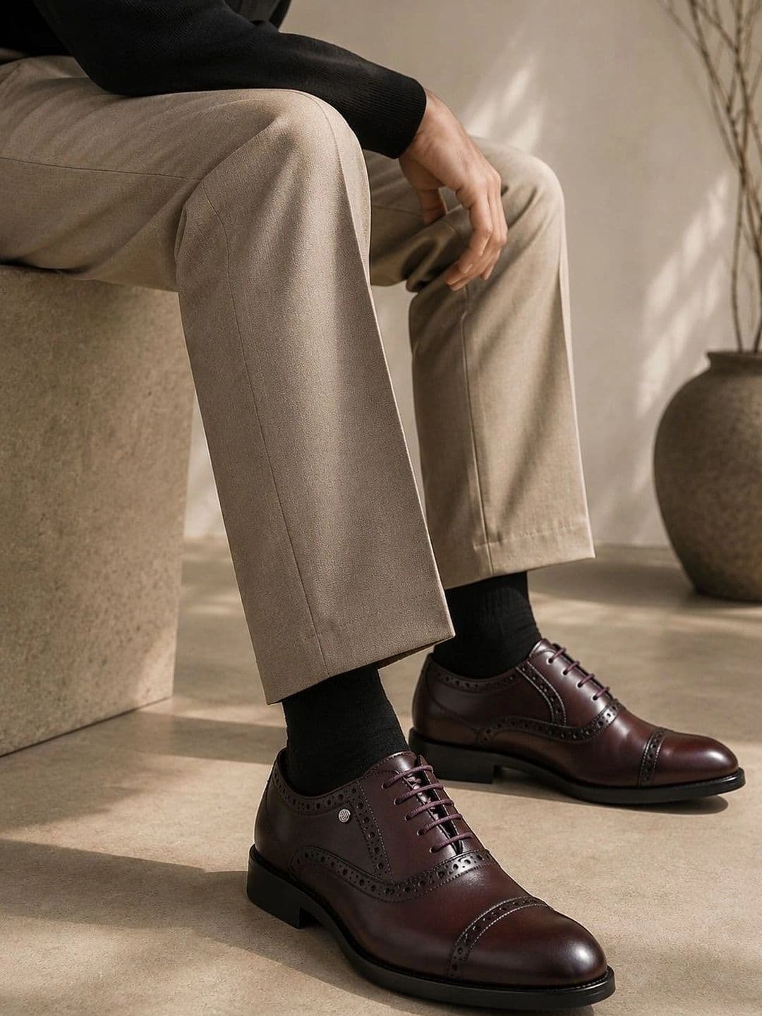 MICHAEL ANGELO Men Leather Formal Brogues - view 1