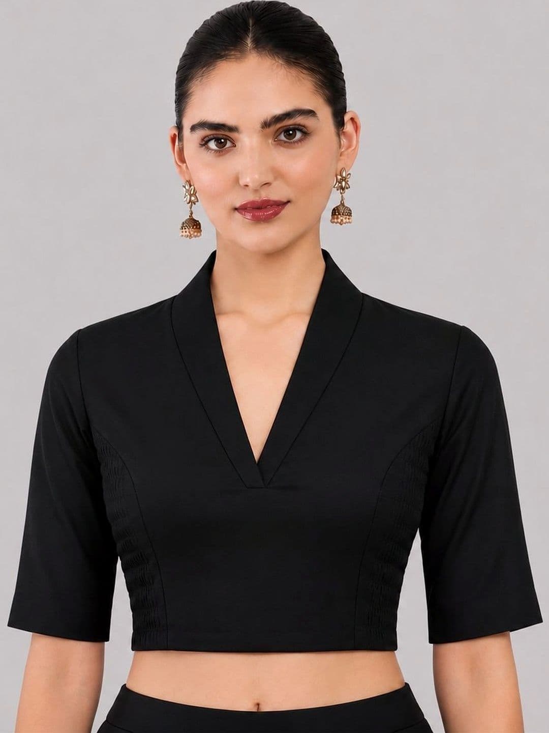 PUJIA MILLS Silk Solid Saree Blouse - view 1