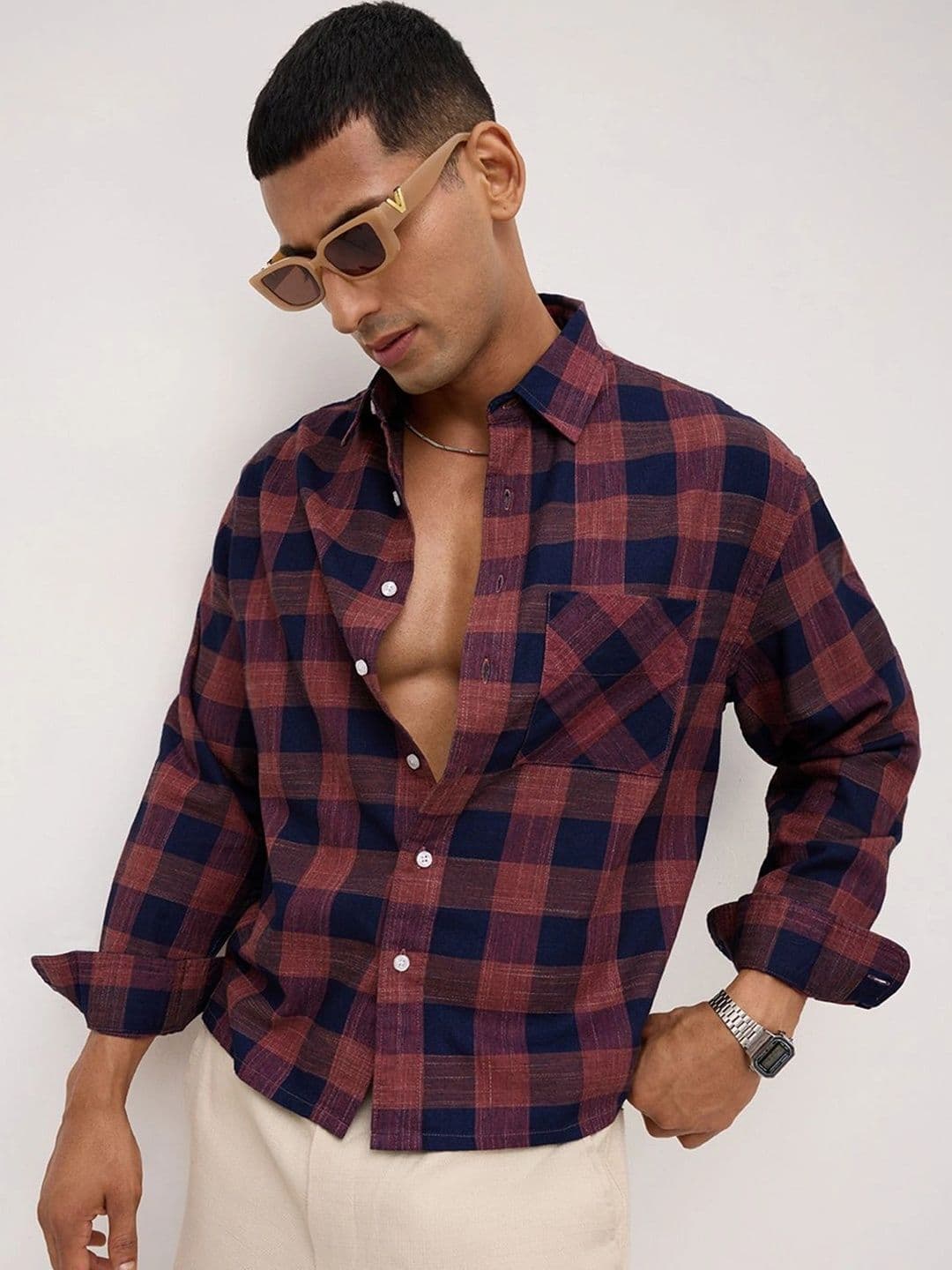 VASTRADO Men Classic Boxy Gingham Checks Checked Casual Shirt - view 1