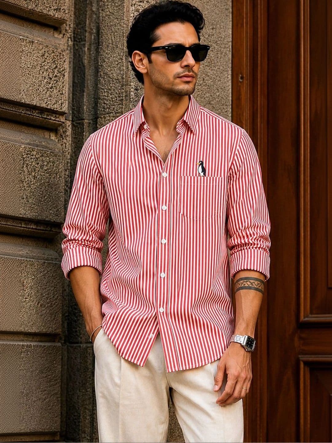 Black Deer Men Standard Striped Casual Shirt - view 1
