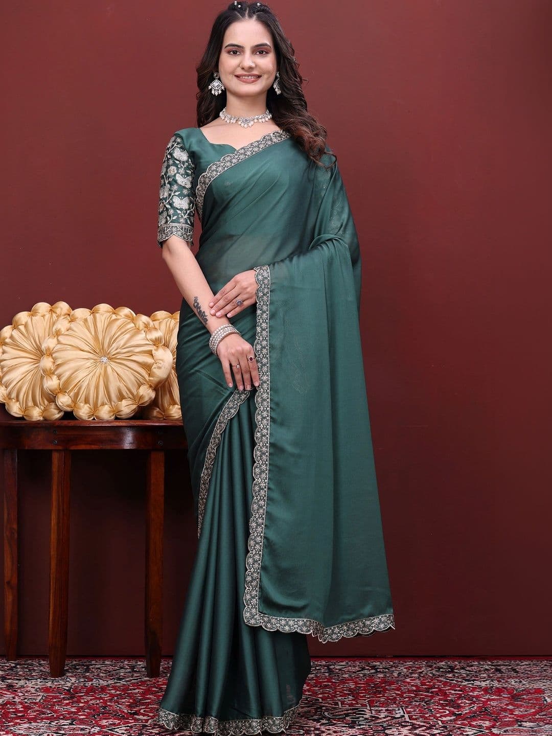 Panzora Embroidered Poly Chiffon Designer Saree - view 1