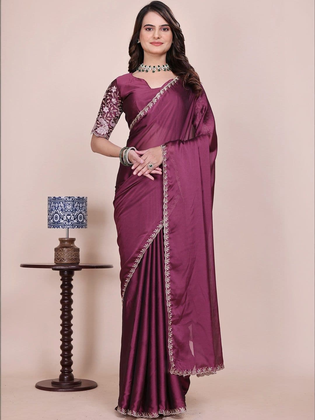 Panzora Embroidered Poly Chiffon Designer Saree - view 1
