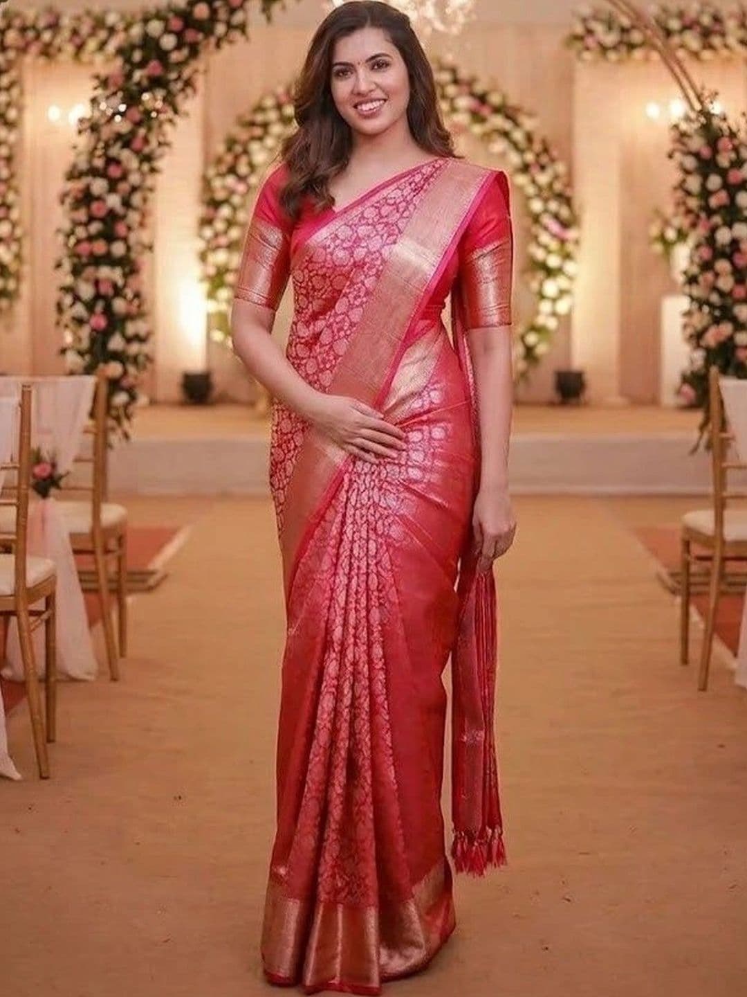 nejadhari tax Woven Design Zari Pure Silk Banarasi Saree - view 1