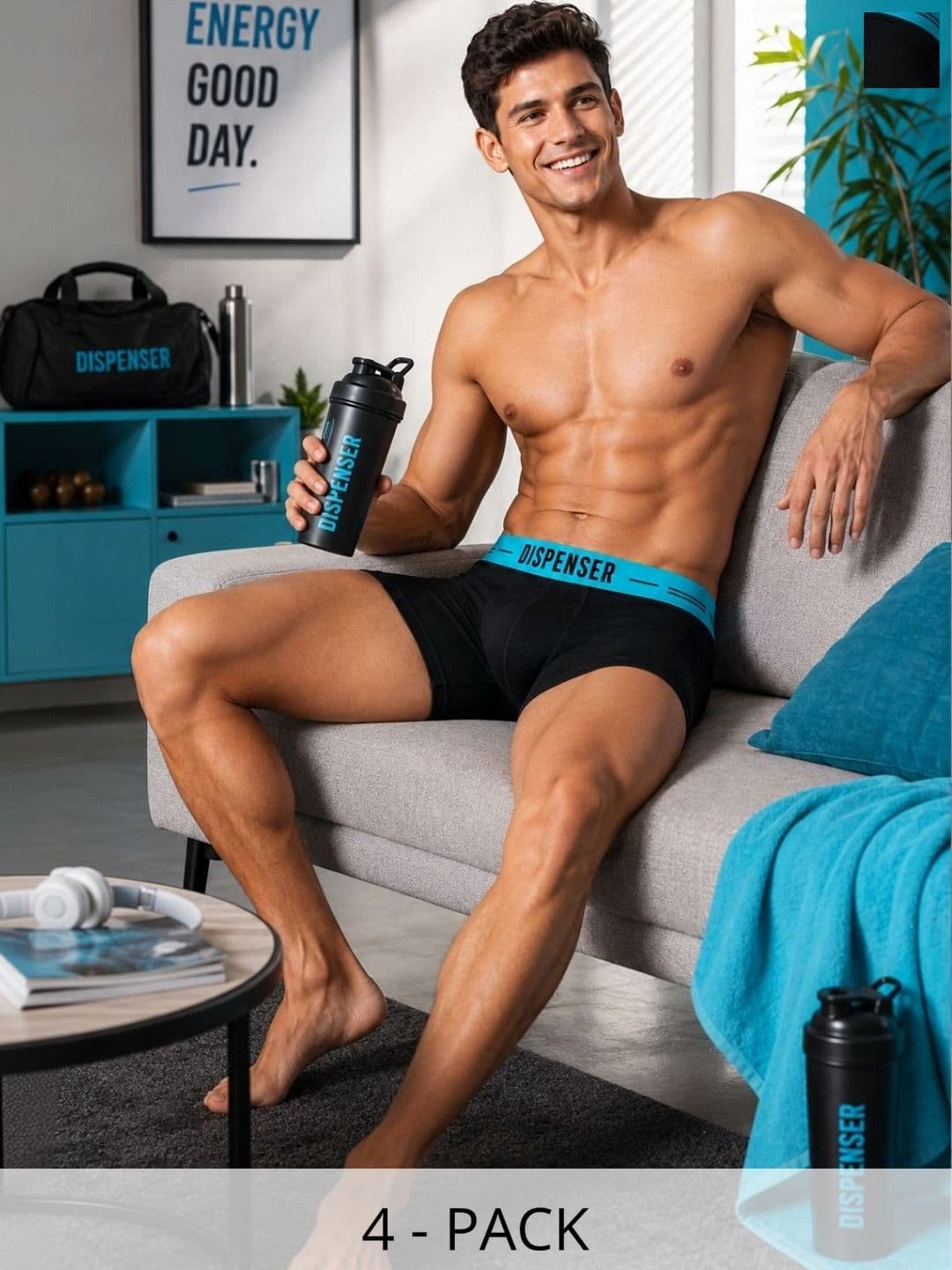 DISPENSER Pack of 4 Cotton Blend Assorted Solid Trunks - view 1