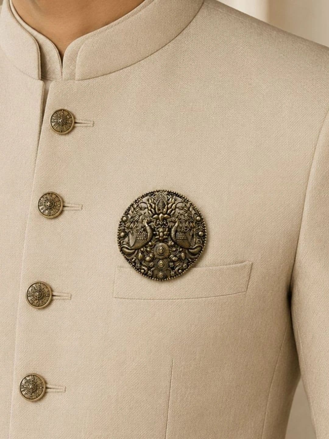 I Jewels Gold-Toned Plated Brass Brooch - view 1
