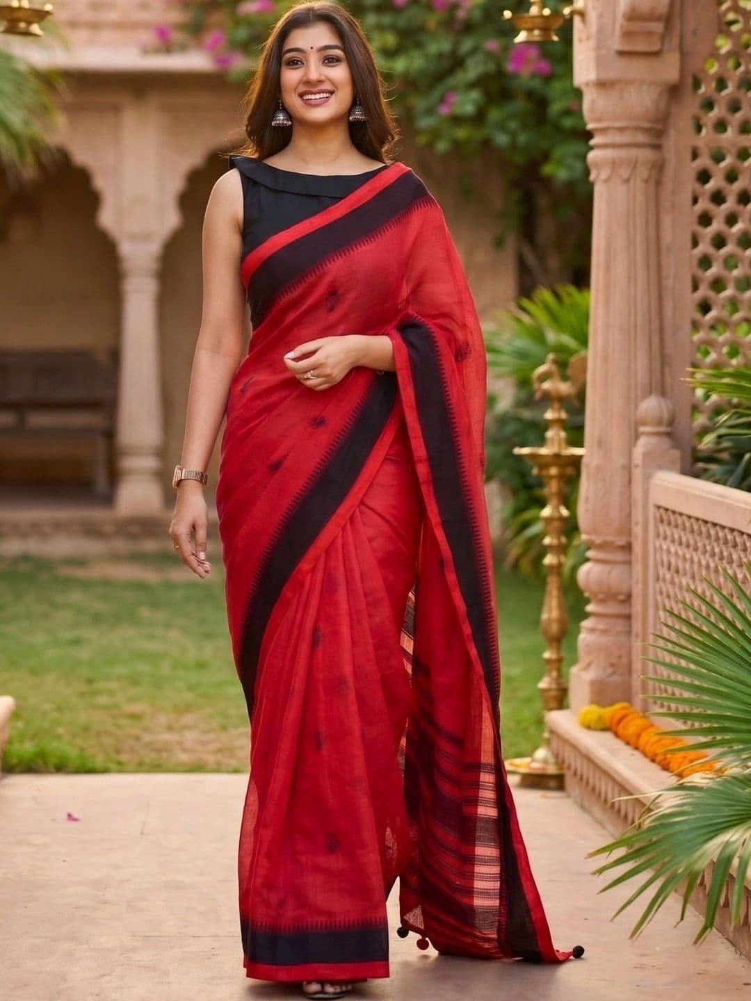 Zankhi Hosiery Zari Art Silk Banarasi Saree - view 1