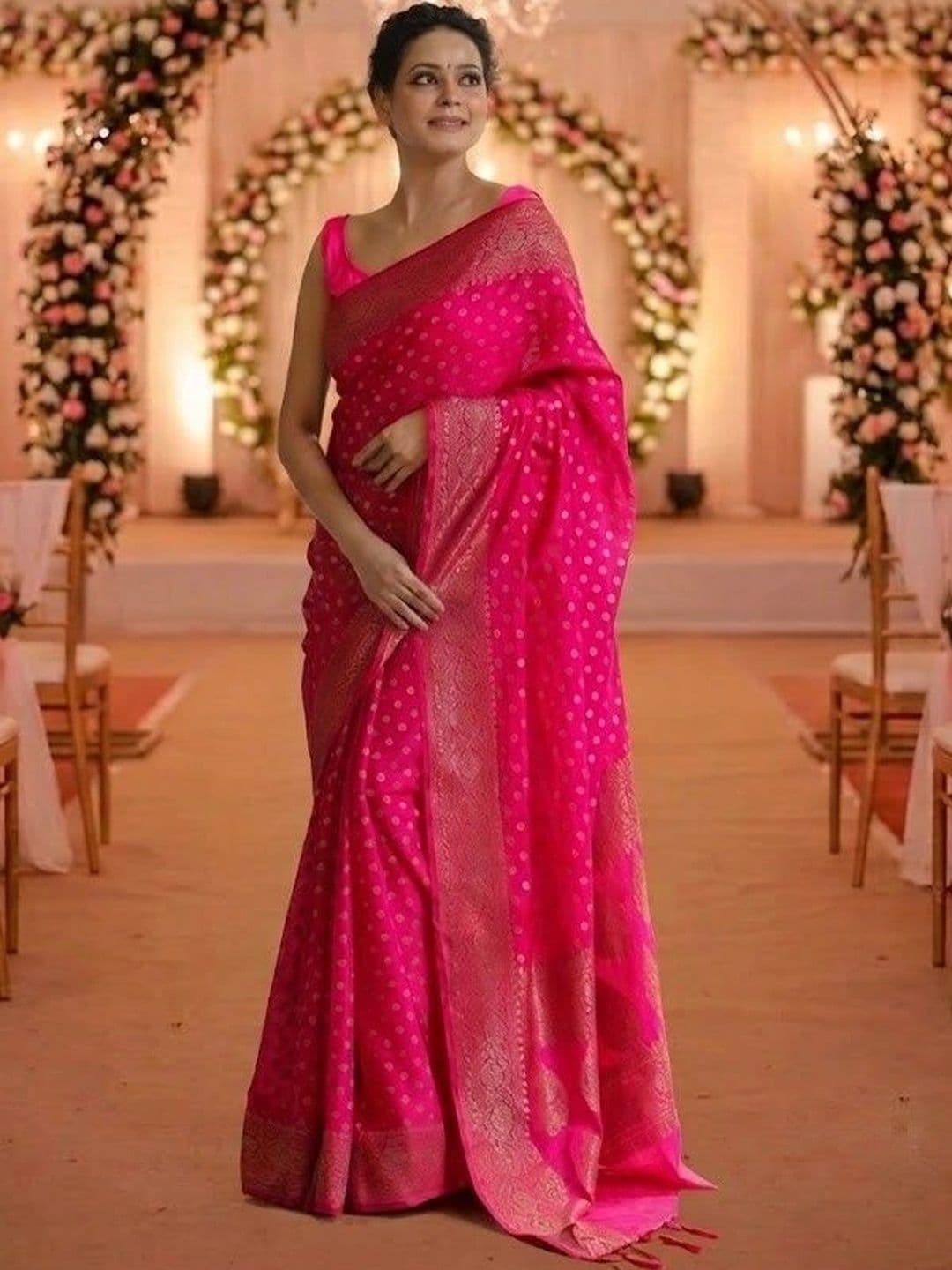 Vidula Fashion Woven Design Zari Art Silk Banarasi Saree - view 1