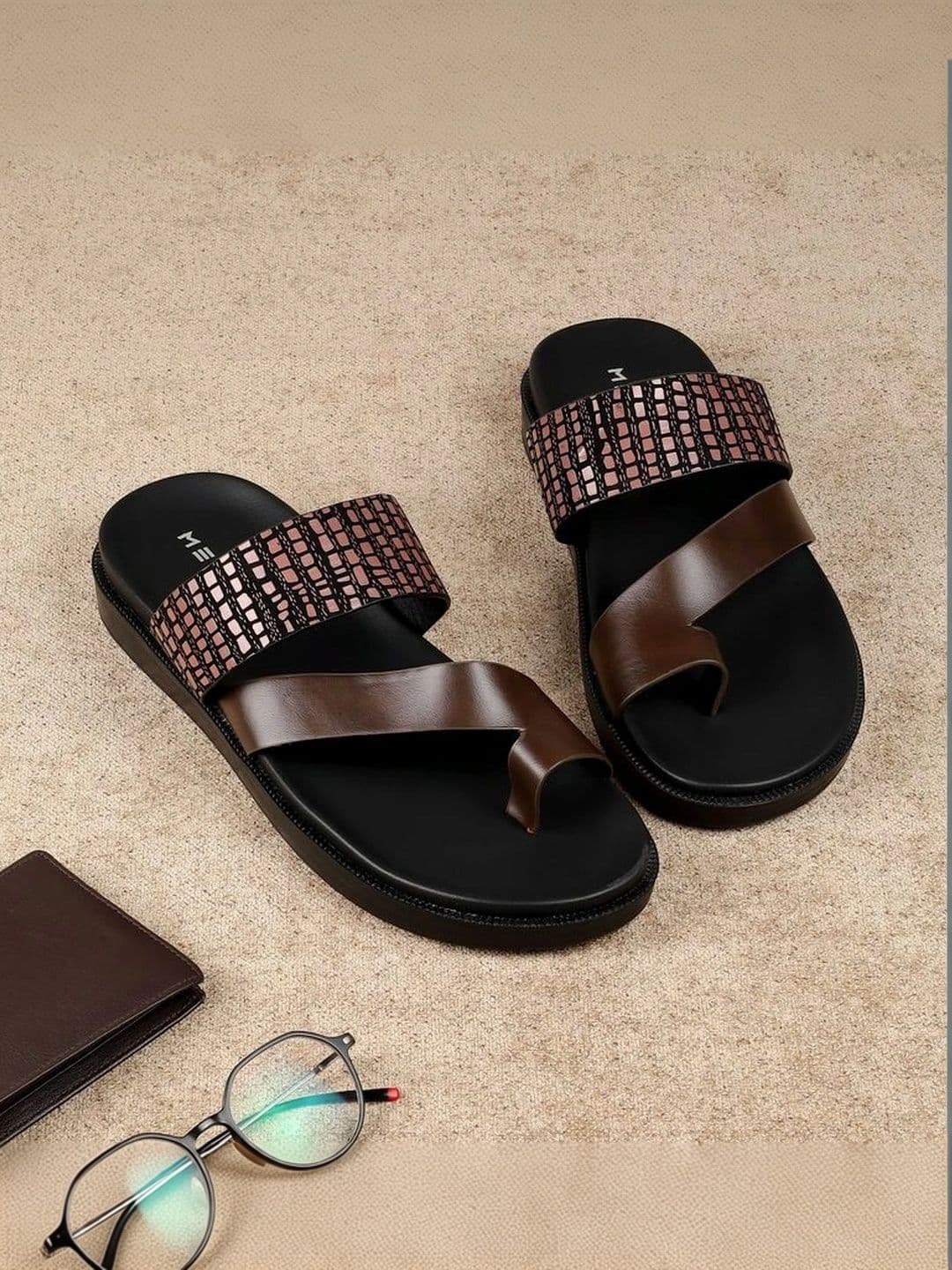 Metro Men Printed Thong Flip-Flops - view 1