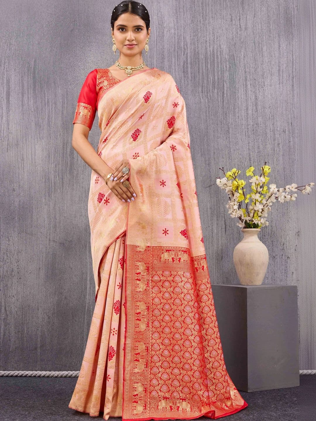 Moda Rapido Woven Design Zari Silk Cotton Patola Saree - view 1