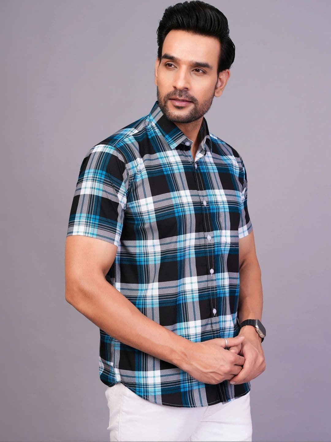 BLACKLILLY Men Standard Slim Fit Checked Casual Shirt - view 1