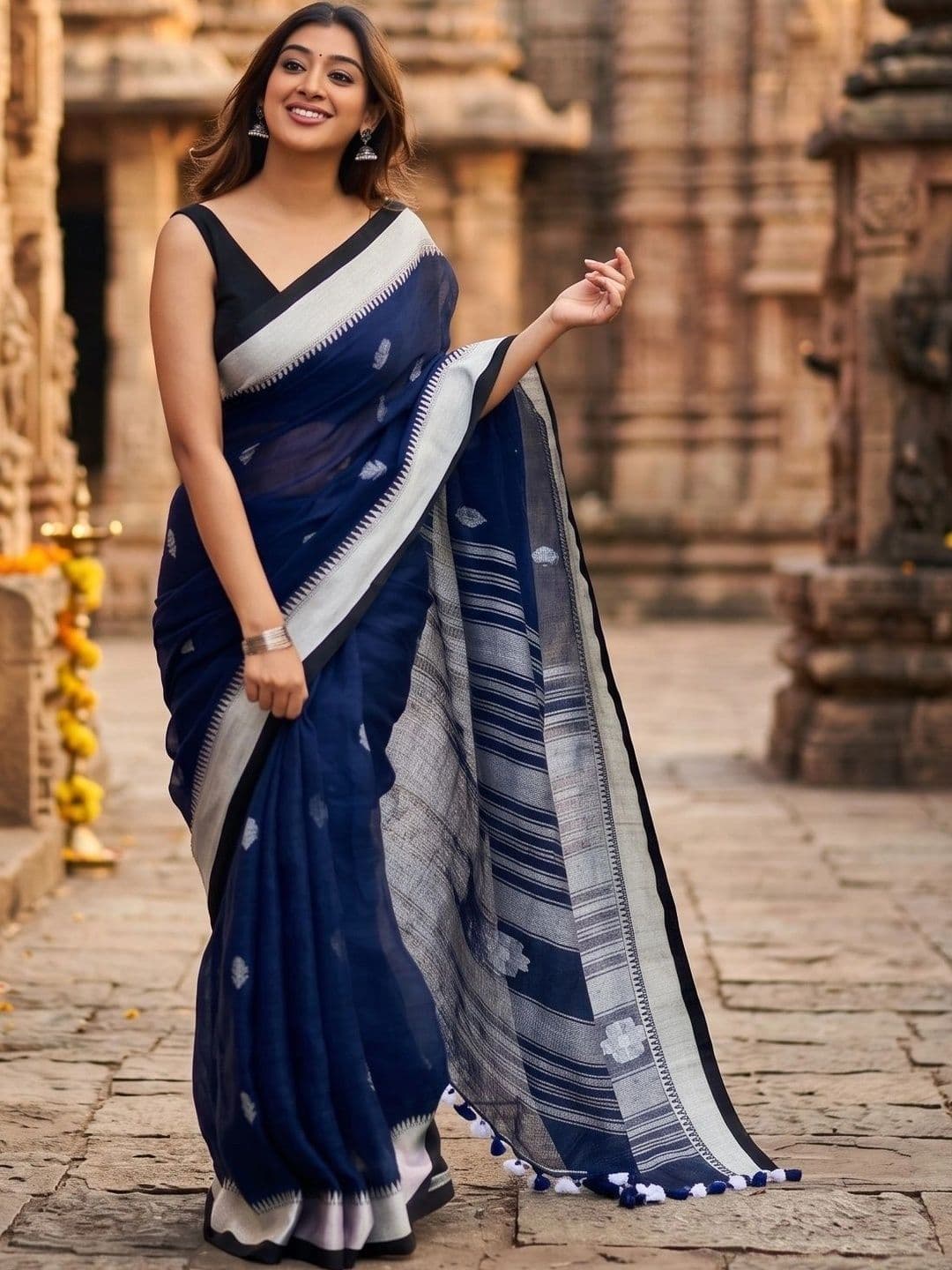 FASHIONIZO Zari Art Silk Banarasi Saree - view 1